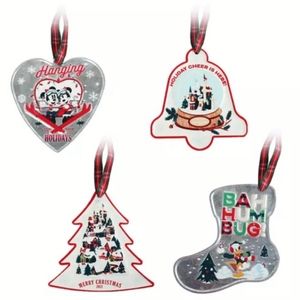 Disney Holiday Lodge Metal Holiday Ornament Set of 4